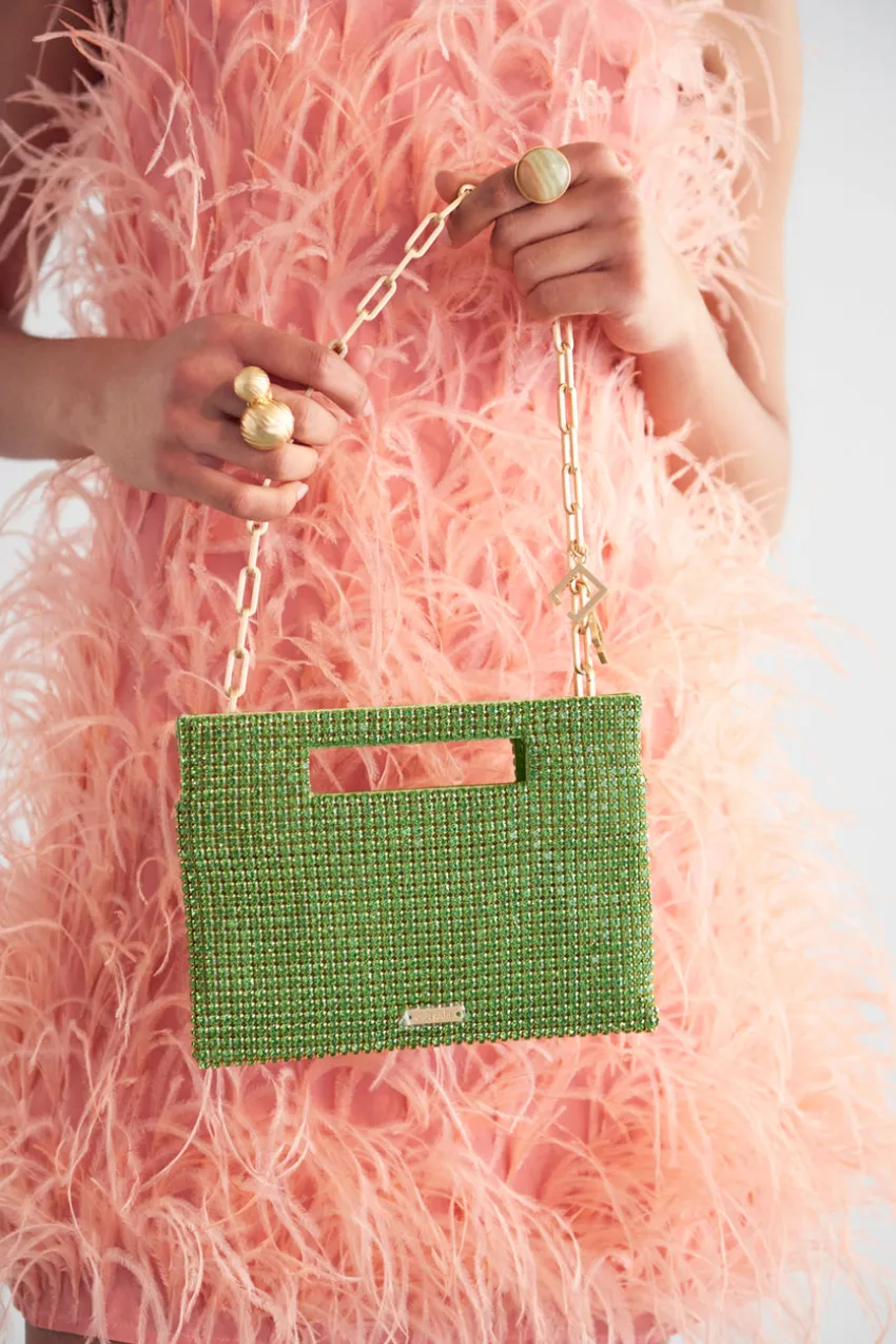 Lucinda Mini Rhinestone Shoulder Bag